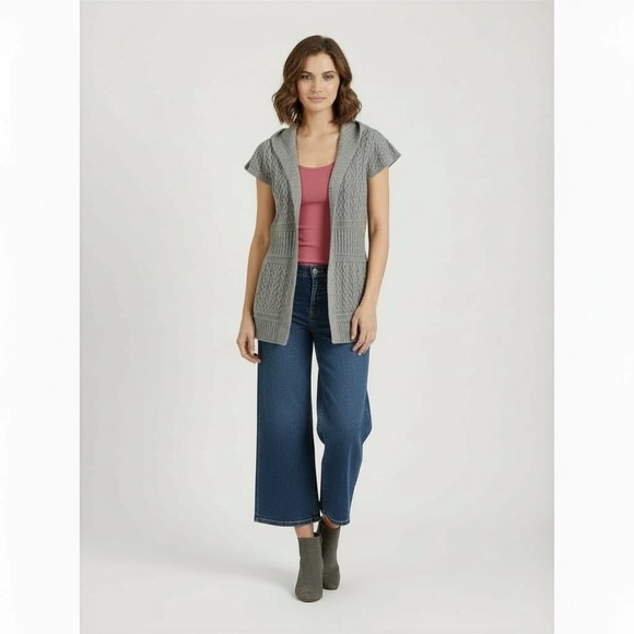 Fossil Sweaters - Fossil Hooded Cardigan Drop Waist
